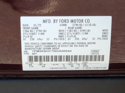 2022 Ford Explorer Platinum