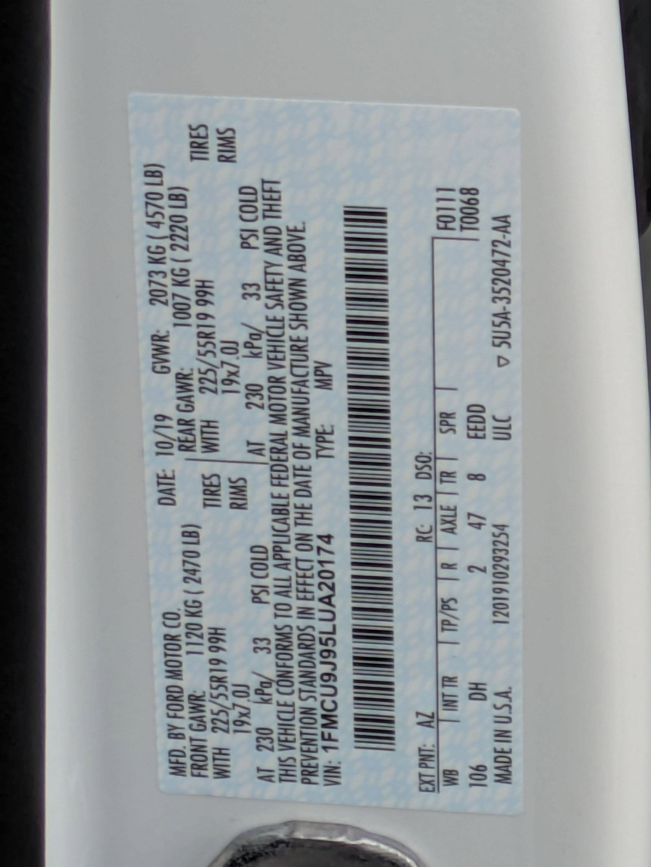 2020 Ford Escape Titanium