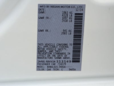 2025 Nissan Altima S