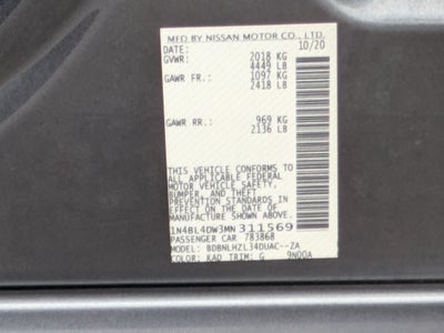 2021 Nissan Altima 2.5 SV