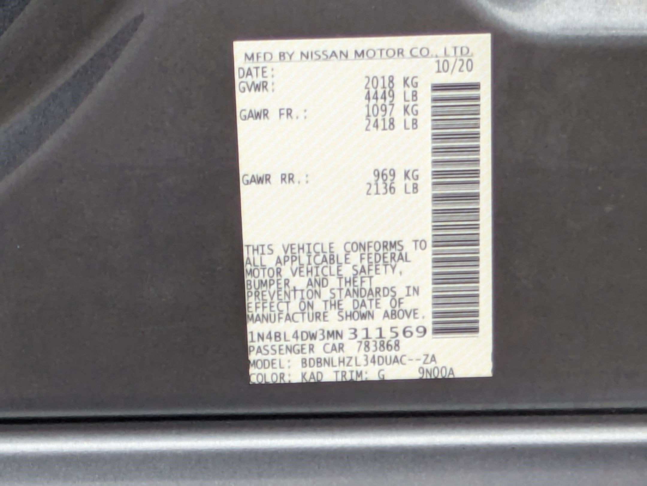 2021 Nissan Altima 2.5 SV
