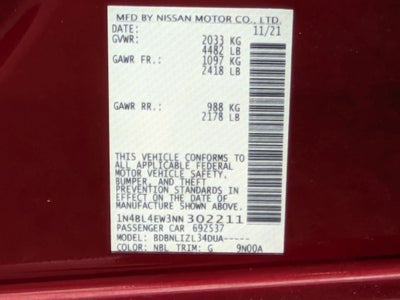 2022 Nissan Altima 2.5 SL