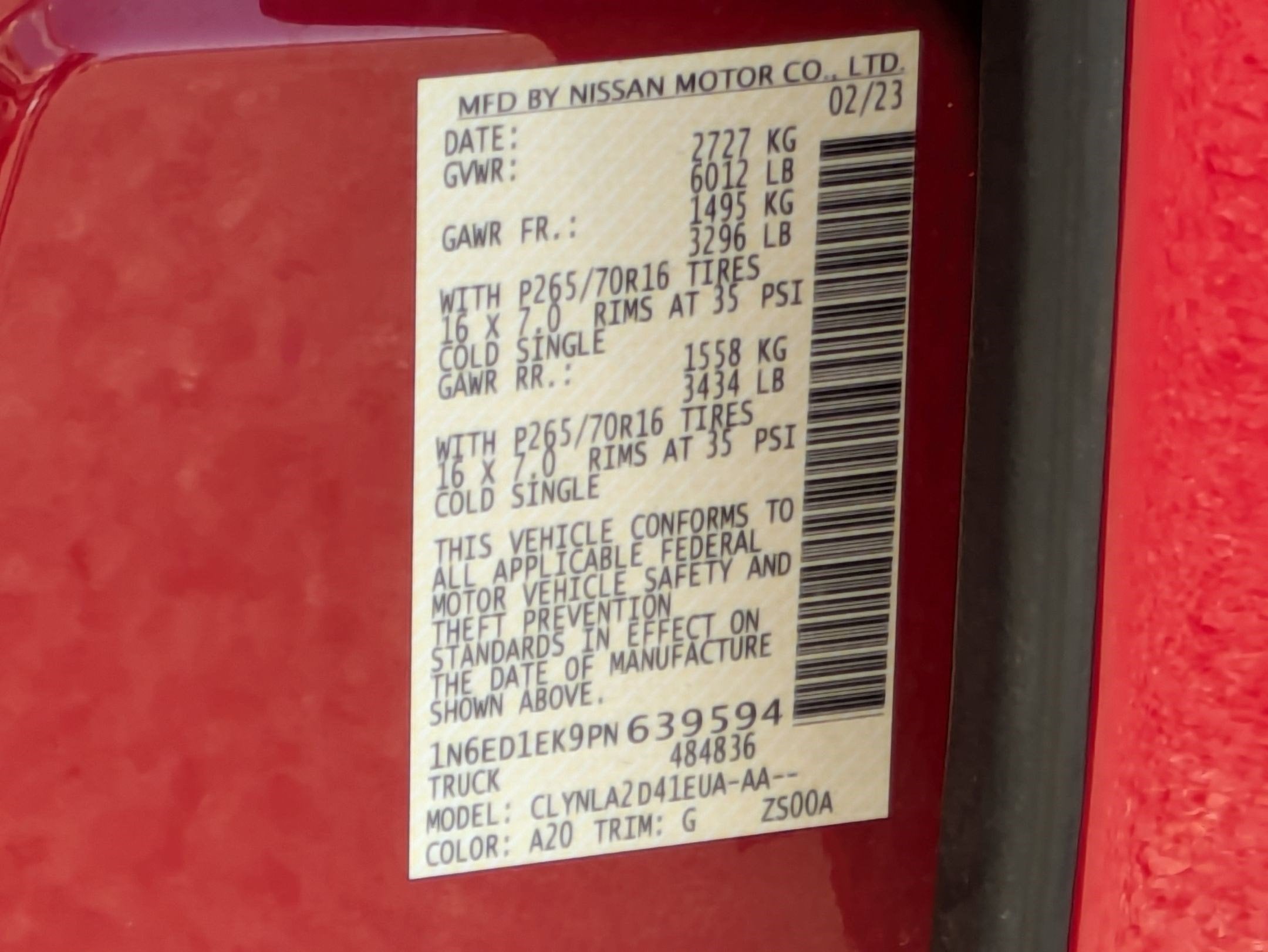 2023 Nissan Frontier S