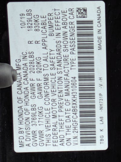 2019 Honda Civic Coupe LX