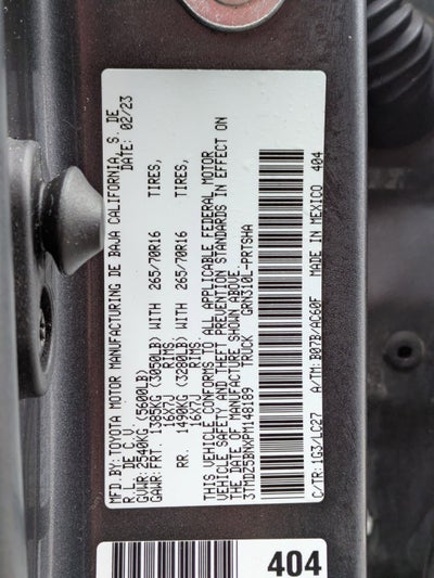 2023 Toyota Tacoma 4WD Base