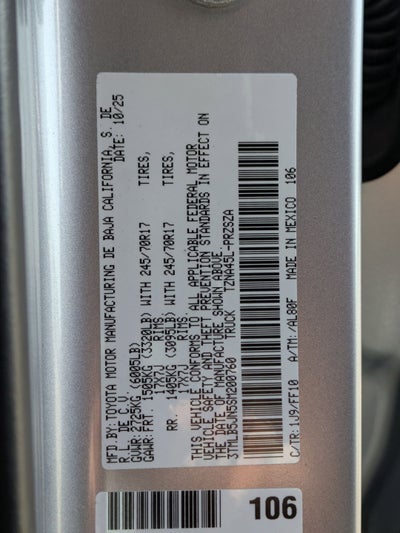 2025 Toyota Tacoma 4WD Base