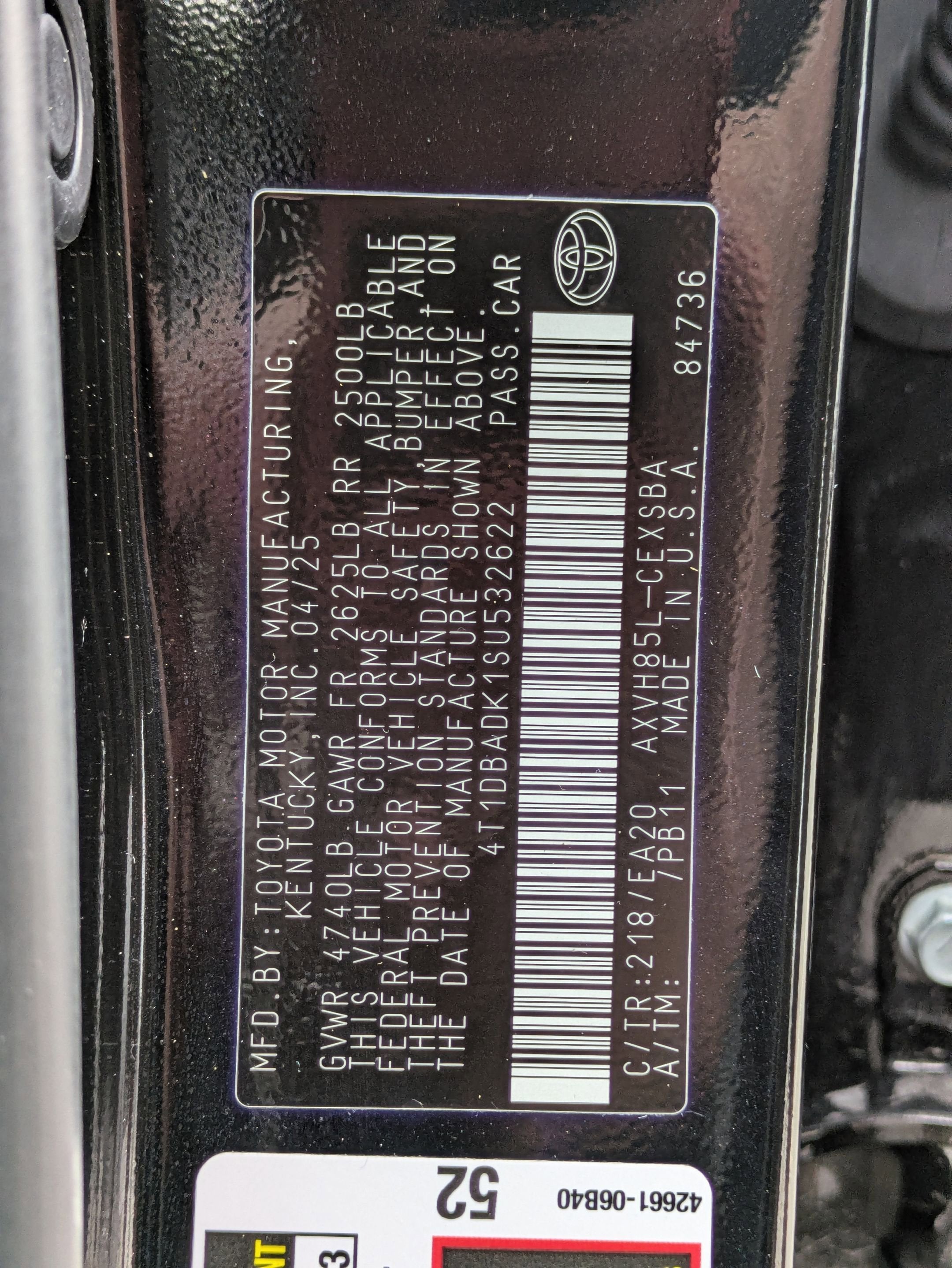 2025 Toyota Camry Base