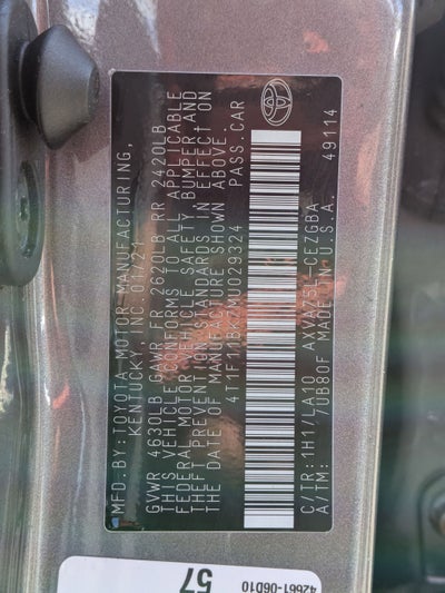 2021 Toyota Camry XLE