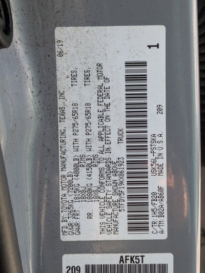 2019 Toyota Tundra 4WD Base