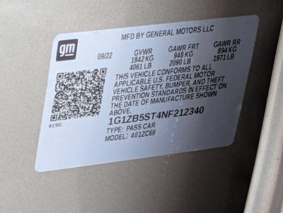 2022 Chevrolet Malibu LS 1LS