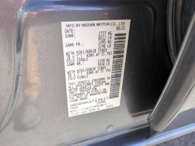 2020 Nissan Frontier SV