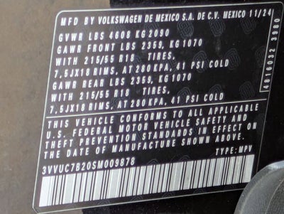 2025 Volkswagen Taos 1.5T SE