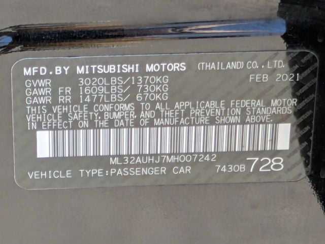 2021 Mitsubishi Mirage Base