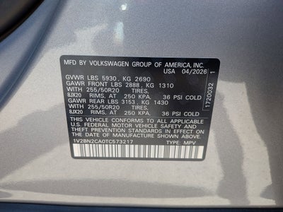 2026 Volkswagen Atlas 2.0T SEL