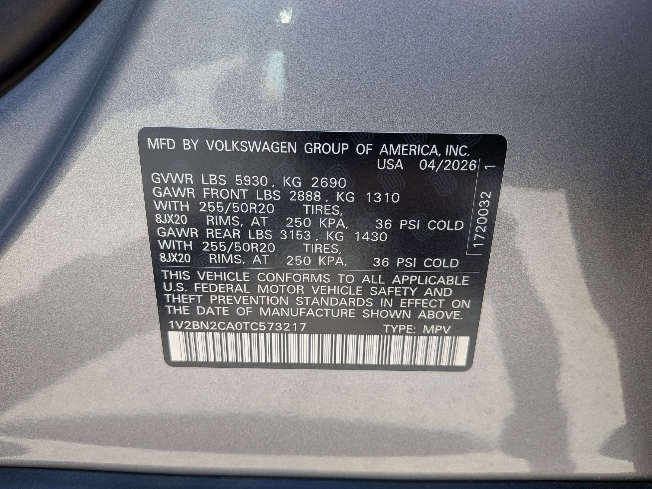 2026 Volkswagen Atlas 2.0T SEL