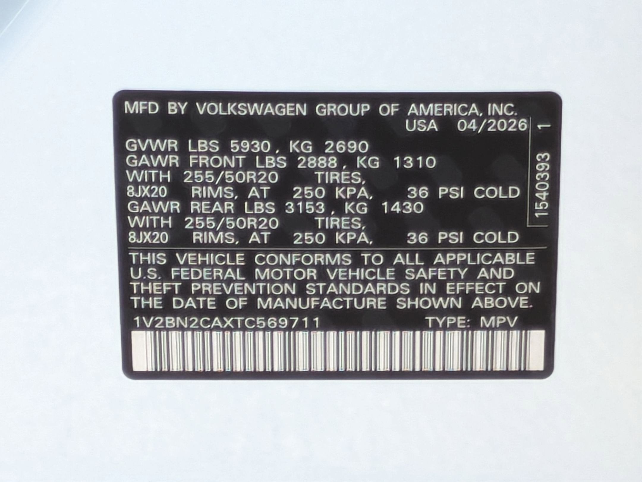 2026 Volkswagen Atlas 2.0T SEL