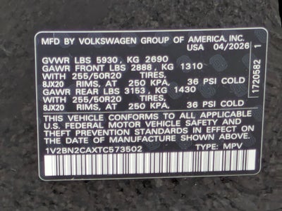 2026 Volkswagen Atlas 2.0T SEL