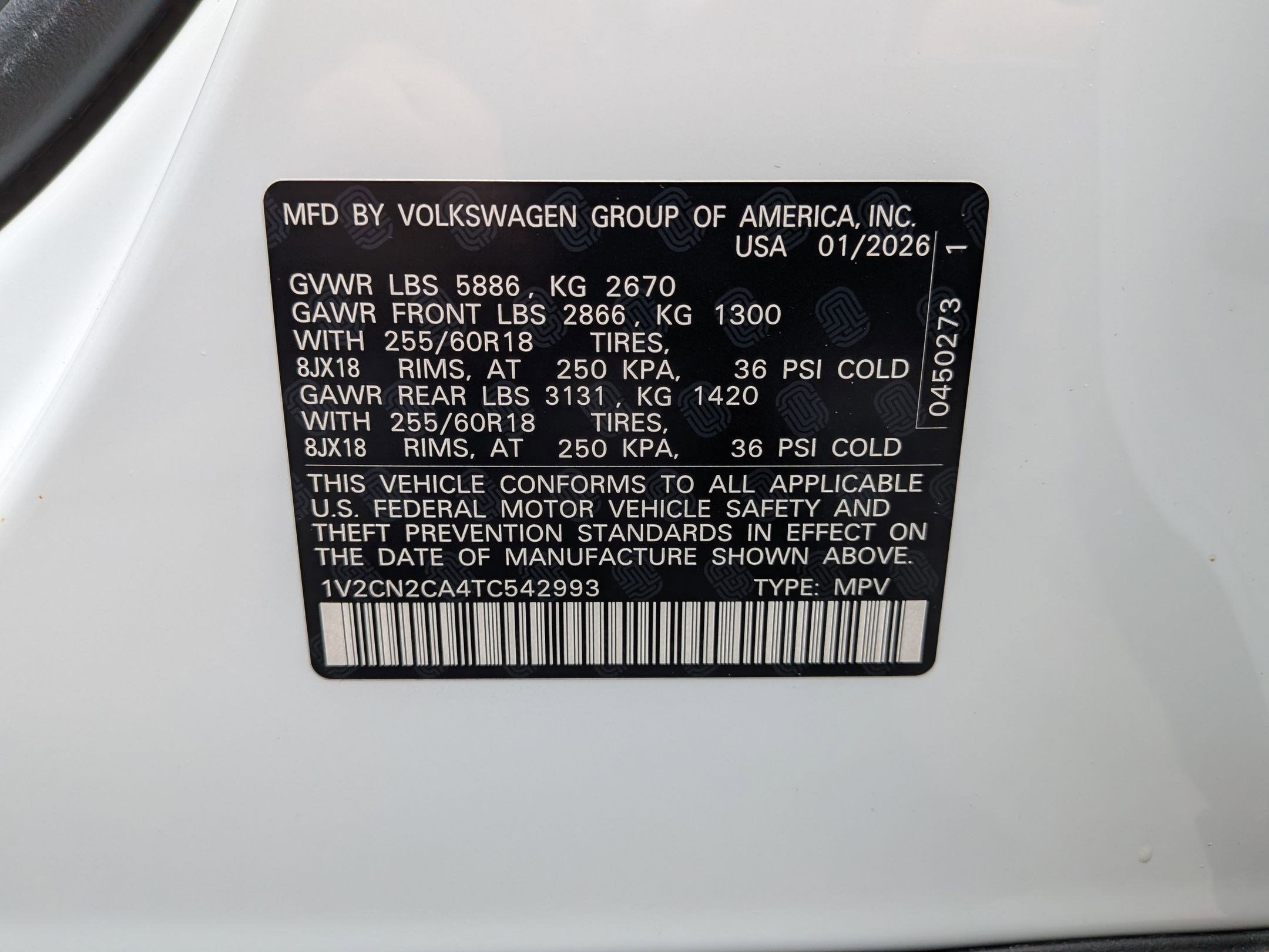 2026 Volkswagen Atlas 2.0T Peak Edition