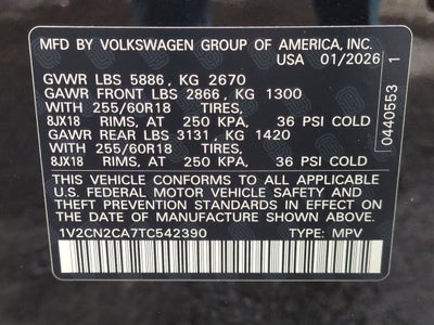 2026 Volkswagen Atlas 2.0T Peak Edition