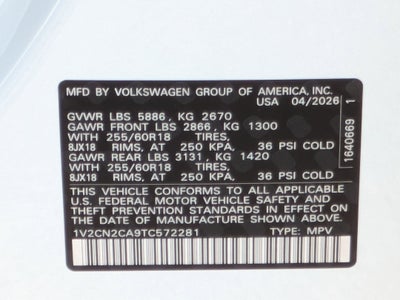 2026 Volkswagen Atlas 2.0T Peak Edition