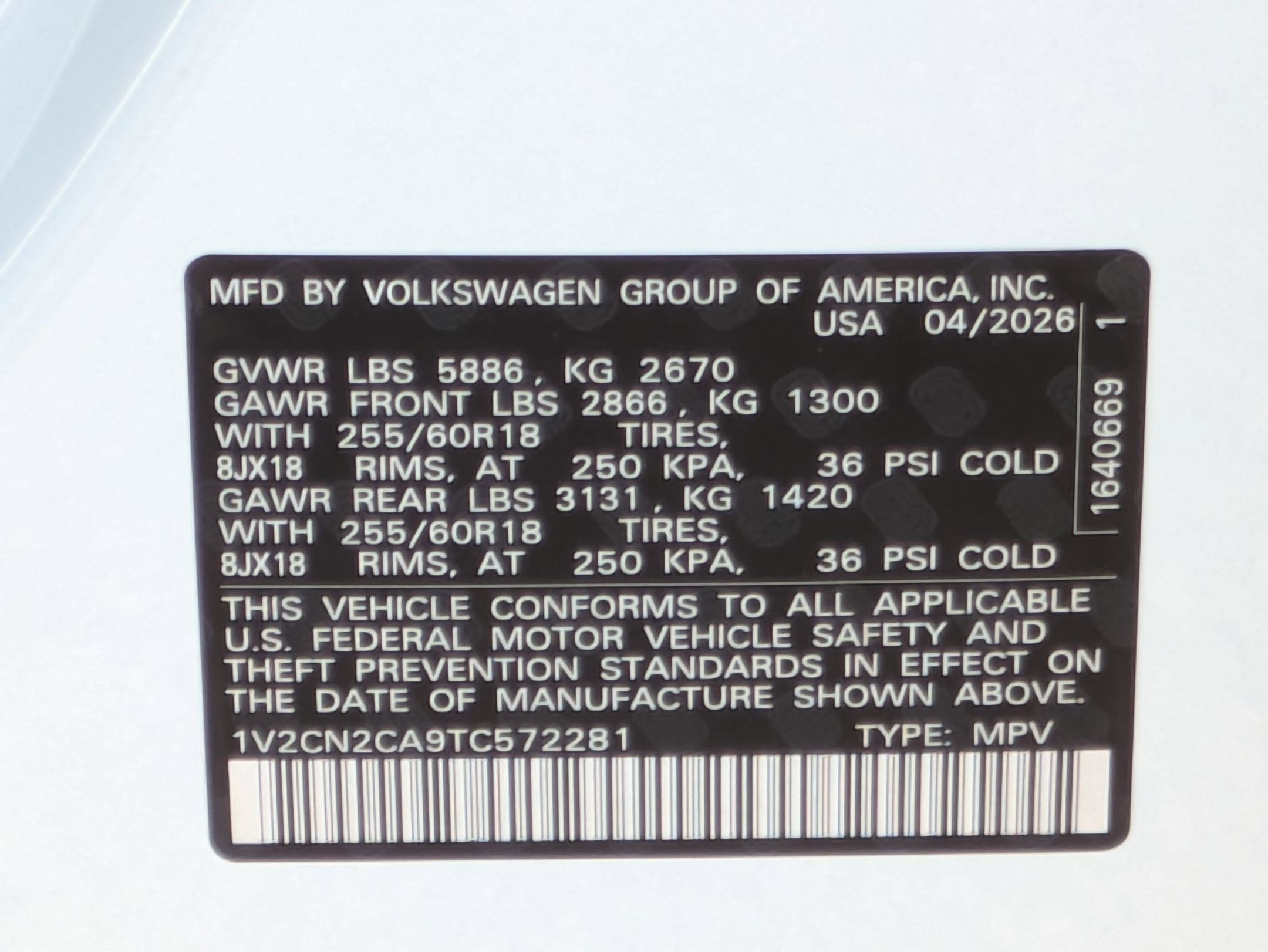 2026 Volkswagen Atlas 2.0T Peak Edition
