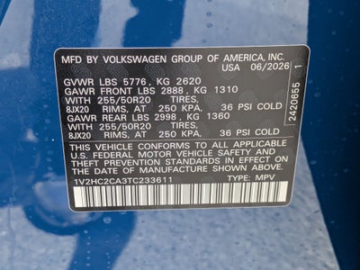 2026 Volkswagen Atlas Cross Sport 2.0T SE w/Technology