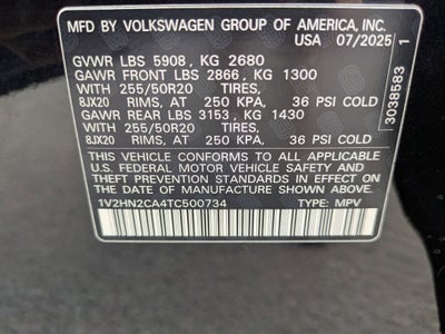 2026 Volkswagen Atlas 2.0T SE w/Technology