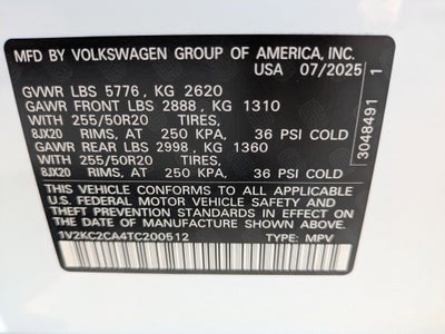 2026 Volkswagen Atlas Cross Sport 2.0T SE w/Technology