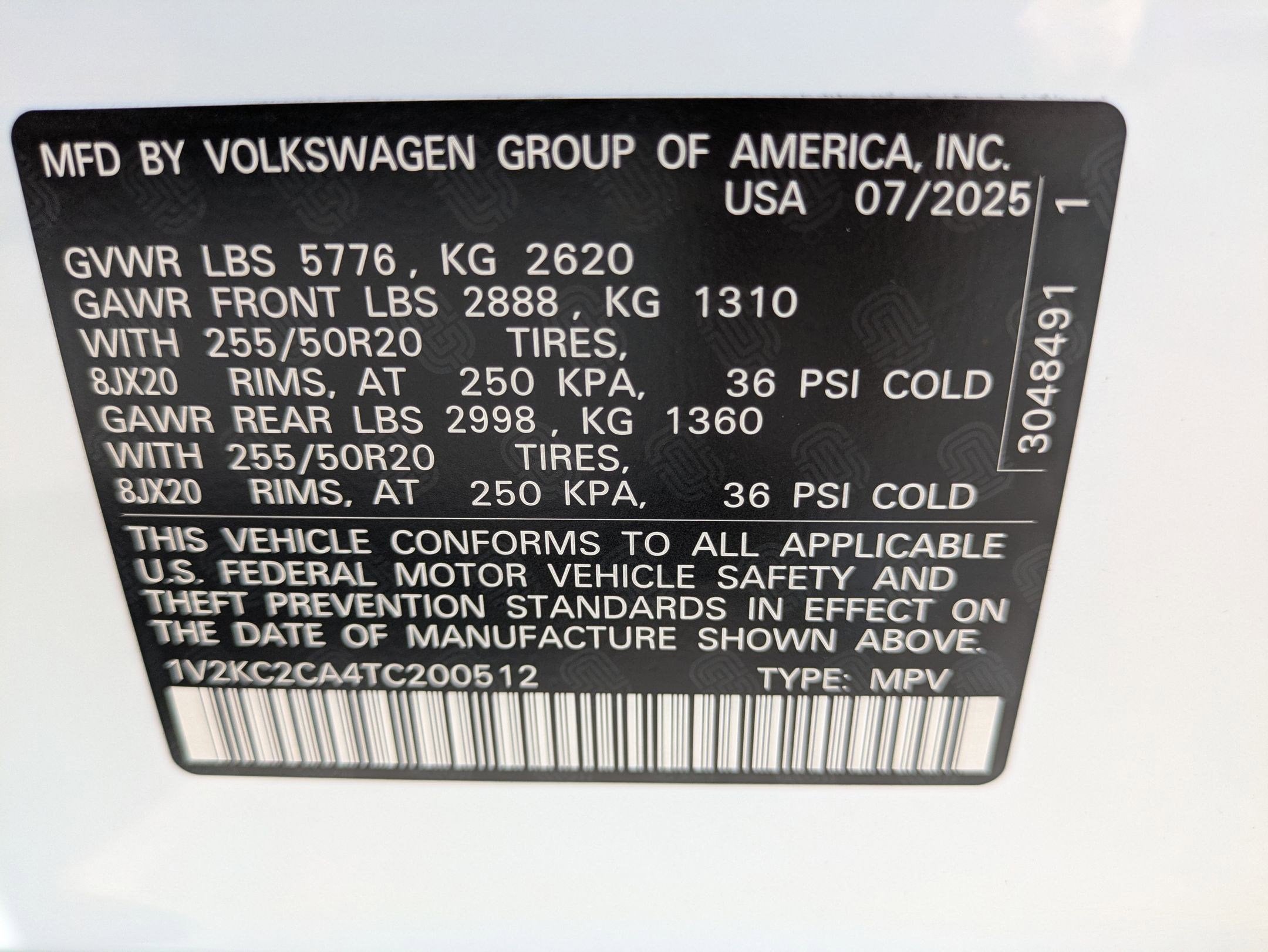 2026 Volkswagen Atlas Cross Sport 2.0T SE w/Technology