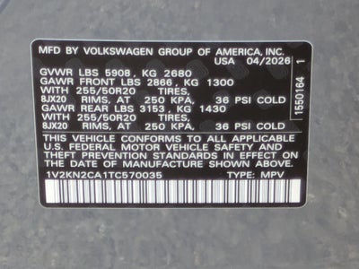 2026 Volkswagen Atlas 2.0T SE w/Technology