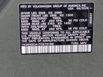 2026 Volkswagen Atlas 2.0T SE w/Technology