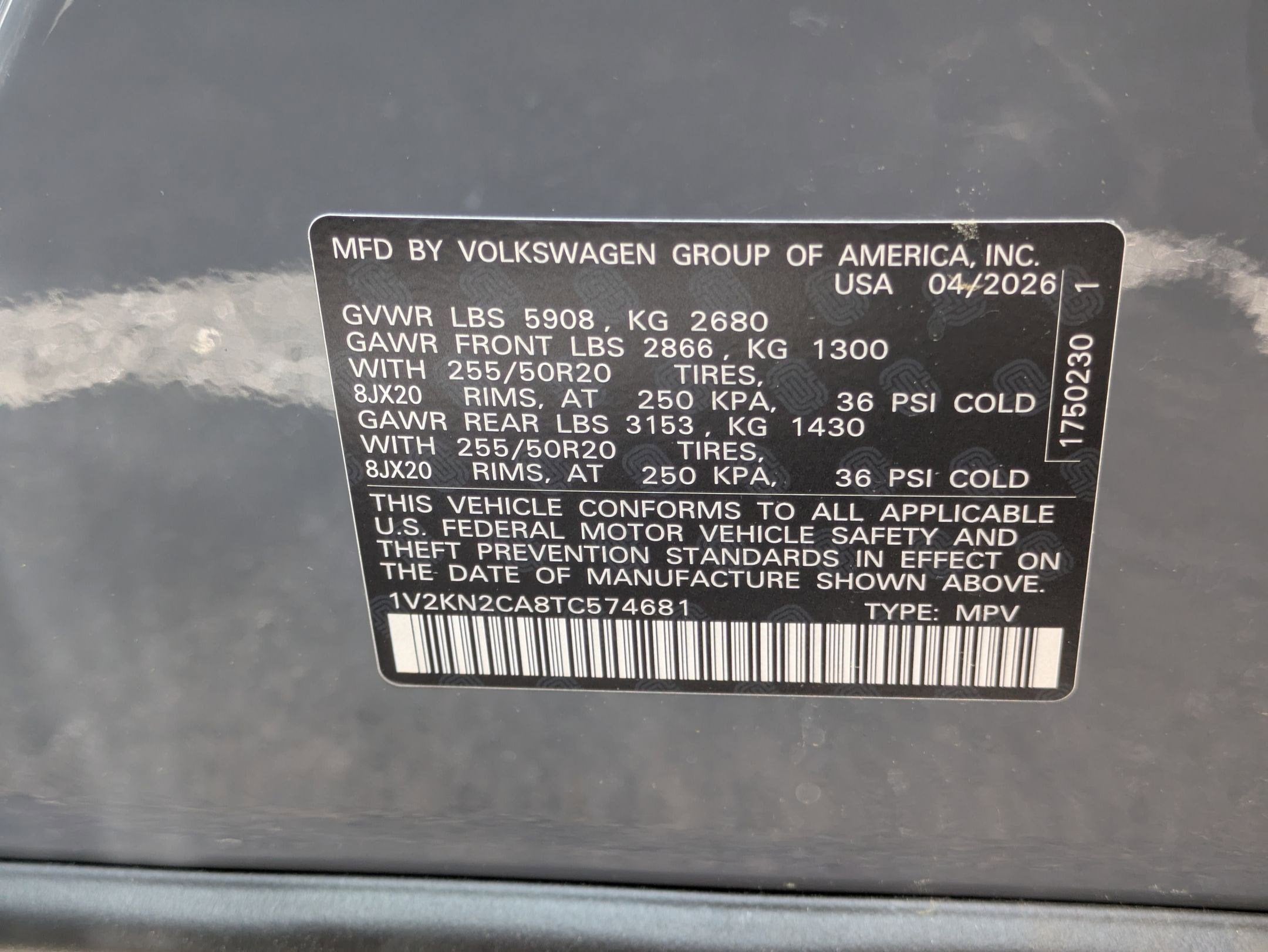 2026 Volkswagen Atlas 2.0T SE w/Technology