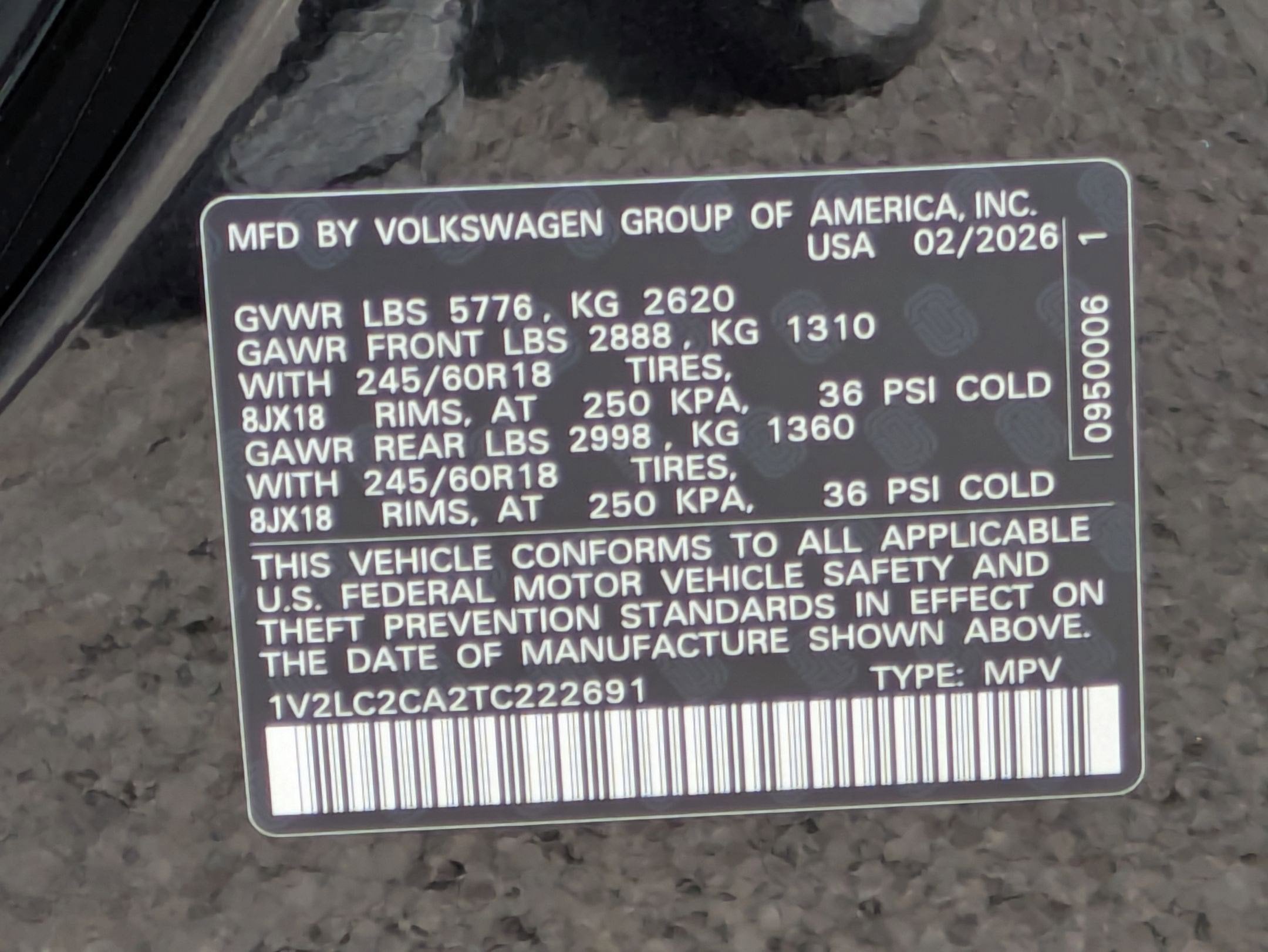 2026 Volkswagen Atlas Cross Sport 2.0T SE