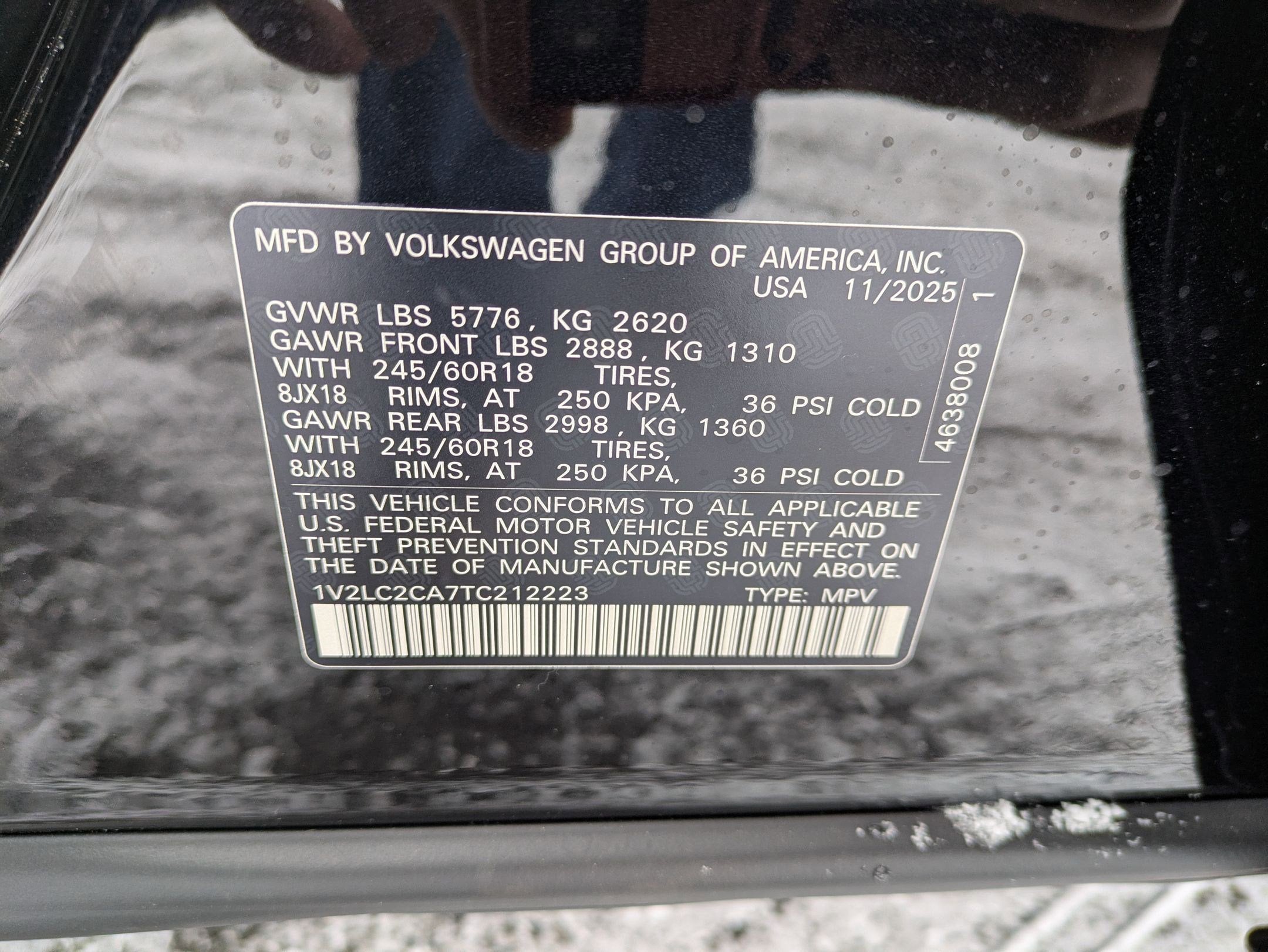 2026 Volkswagen Atlas Cross Sport 2.0T SE