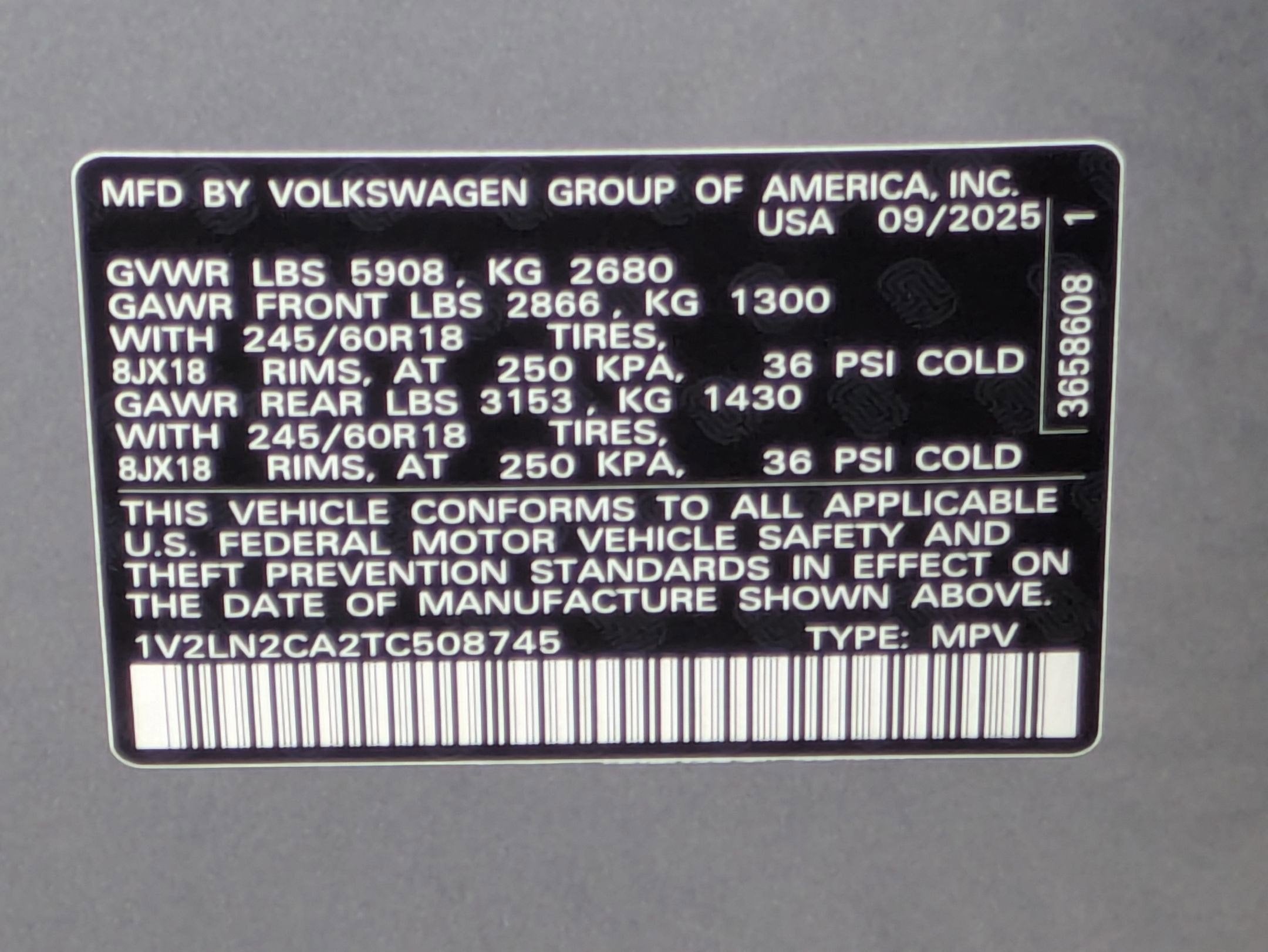 2026 Volkswagen Atlas 2.0T SE