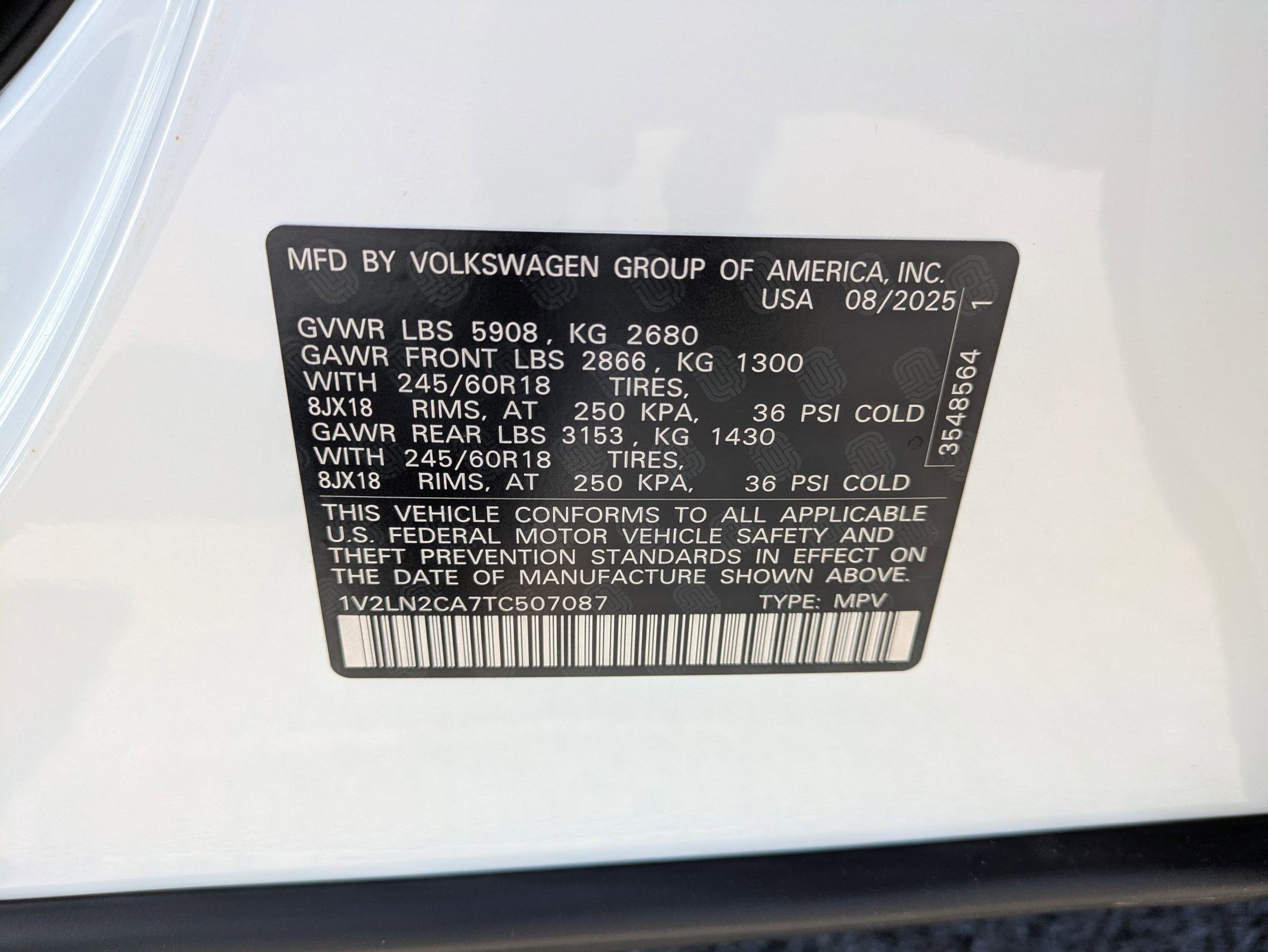 2026 Volkswagen Atlas 2.0T SE