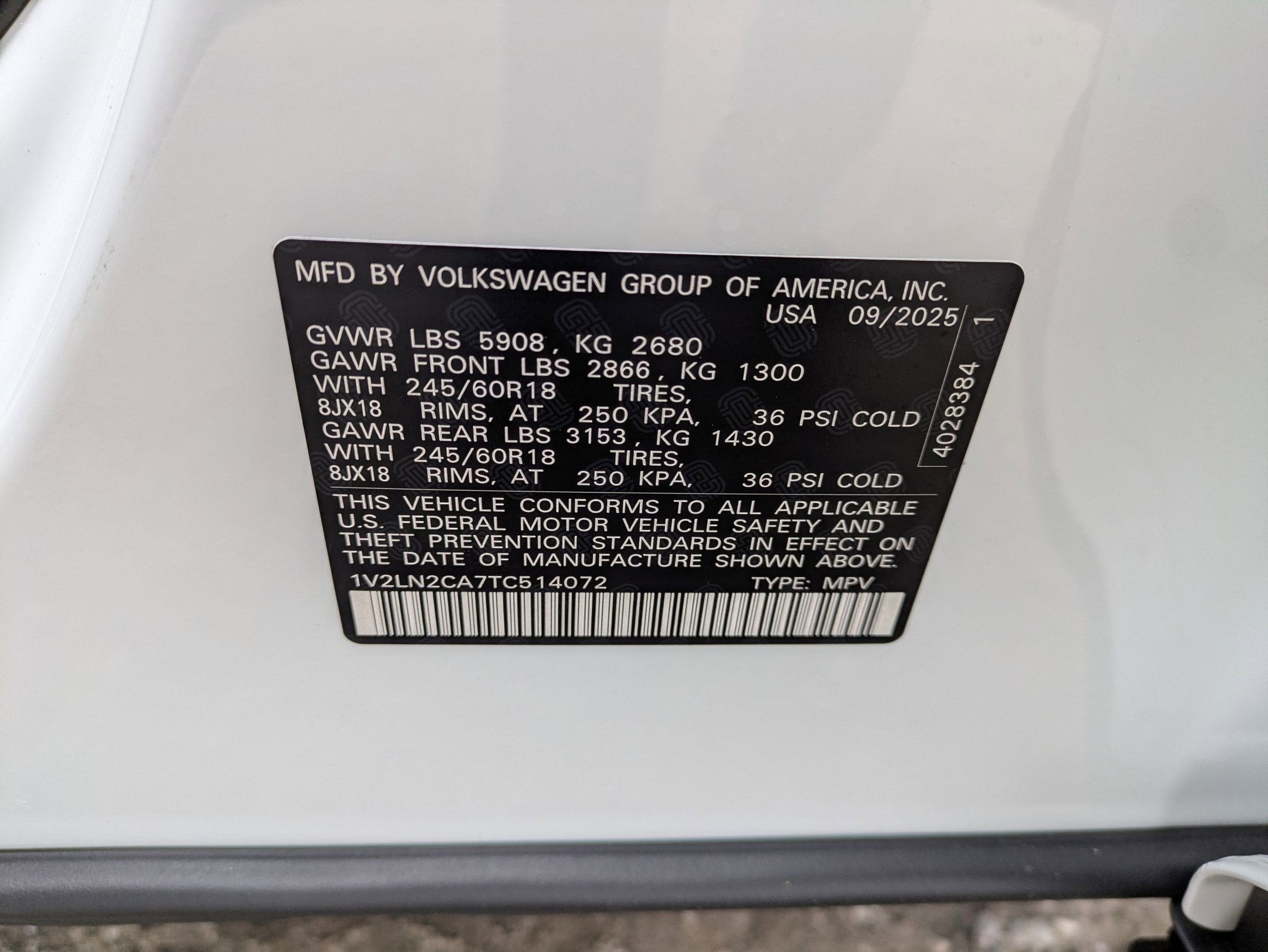 2026 Volkswagen Atlas 2.0T SE