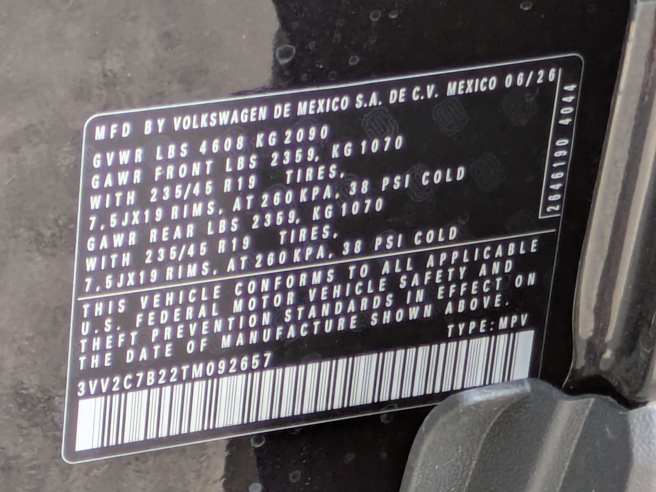 2026 Volkswagen Taos 1.5T SE Black