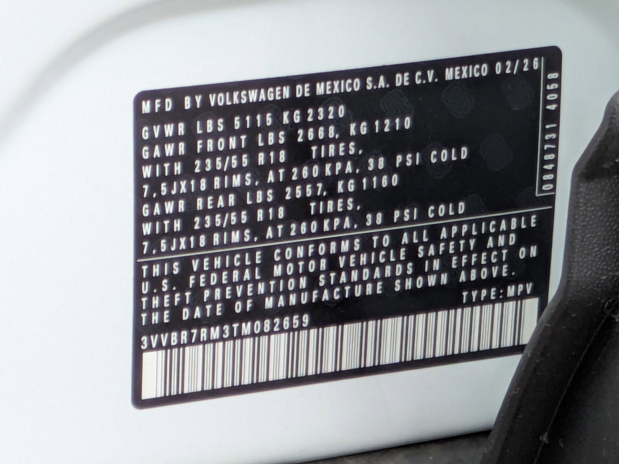 2026 Volkswagen Tiguan 2.0T S