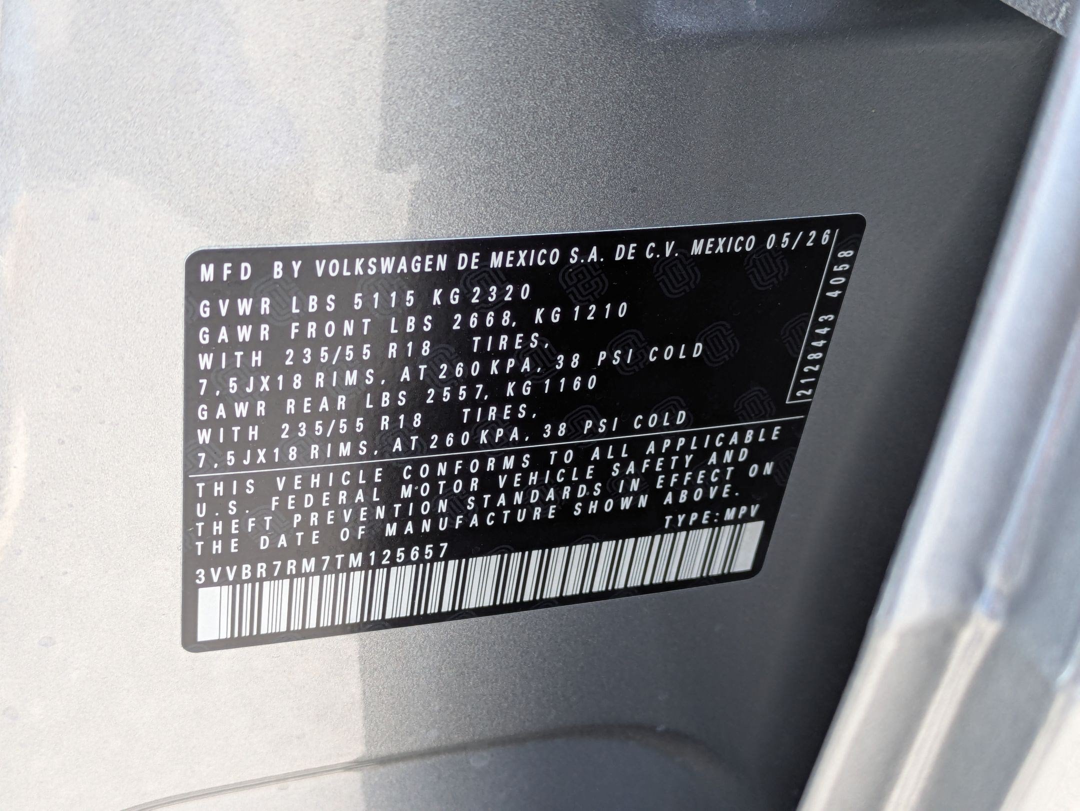 2026 Volkswagen Tiguan 2.0T S