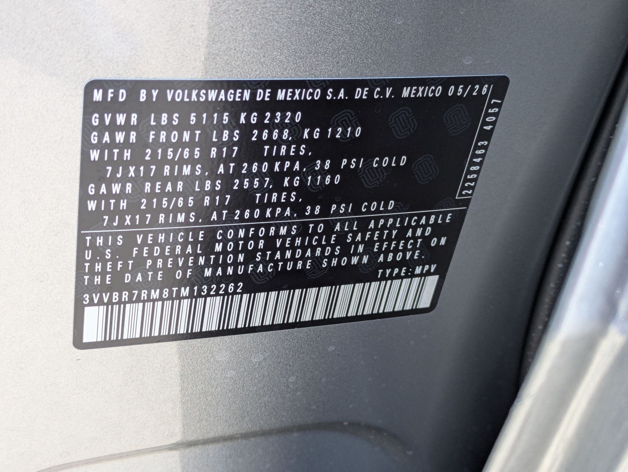 2026 Volkswagen Tiguan 2.0T S