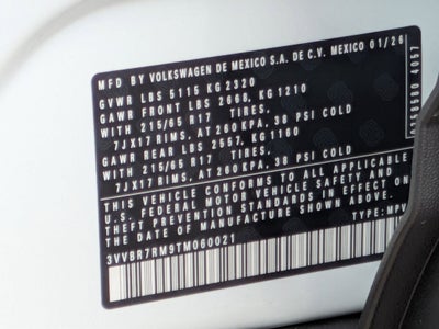 2026 Volkswagen Tiguan 2.0T S