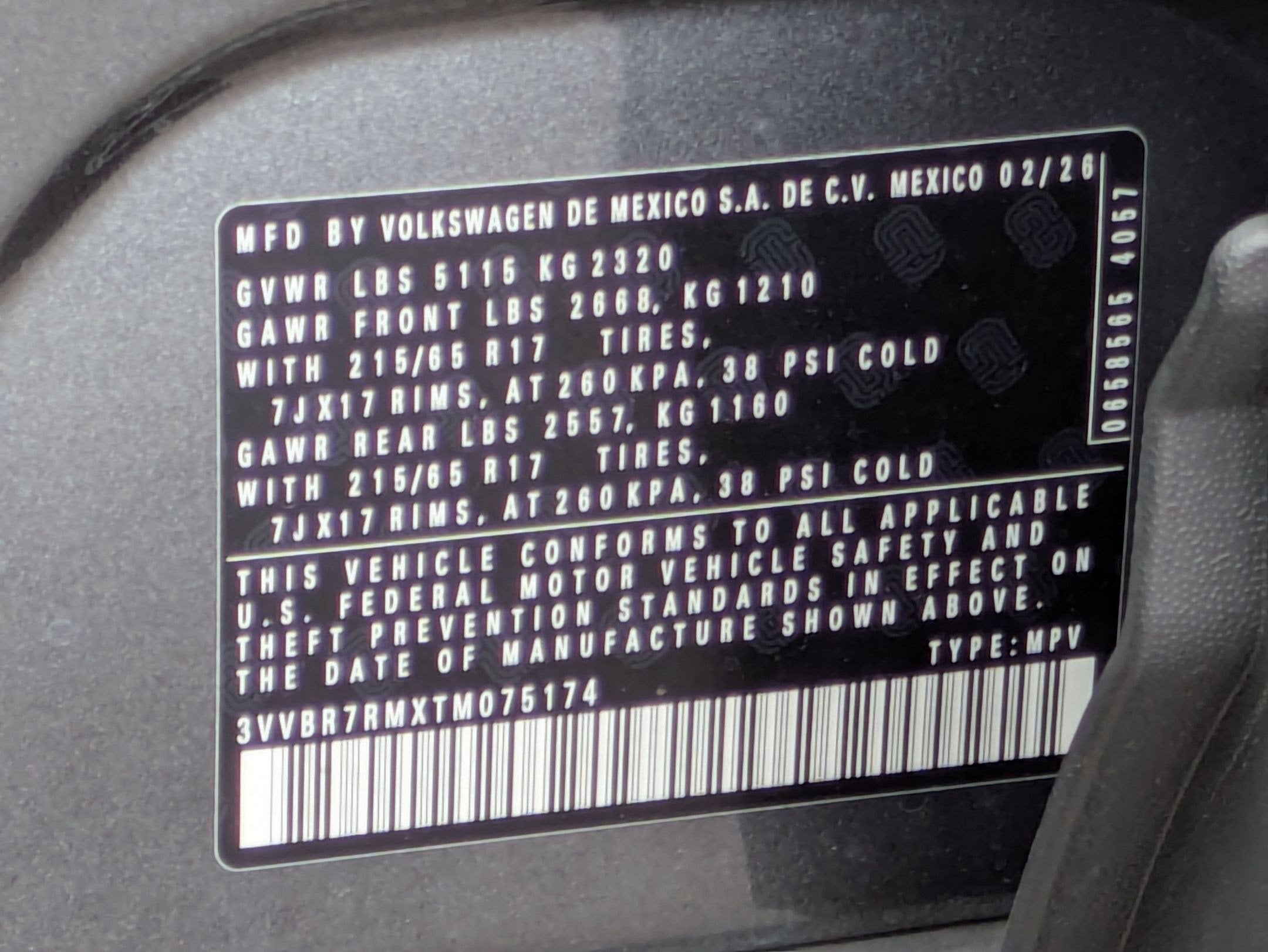 2026 Volkswagen Tiguan 2.0T S