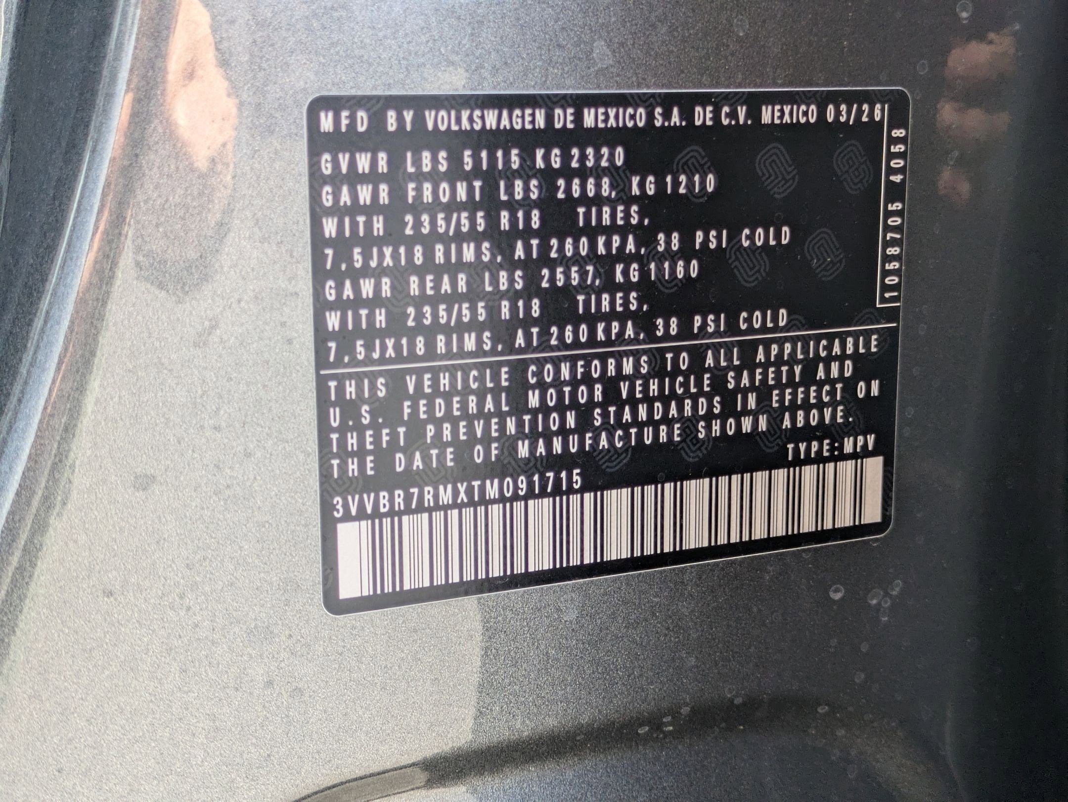 2026 Volkswagen Tiguan 2.0T S