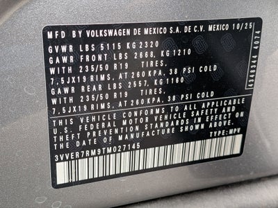 2026 Volkswagen Tiguan 2.0T SE