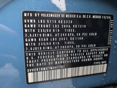 2026 Volkswagen Tiguan 2.0T SE