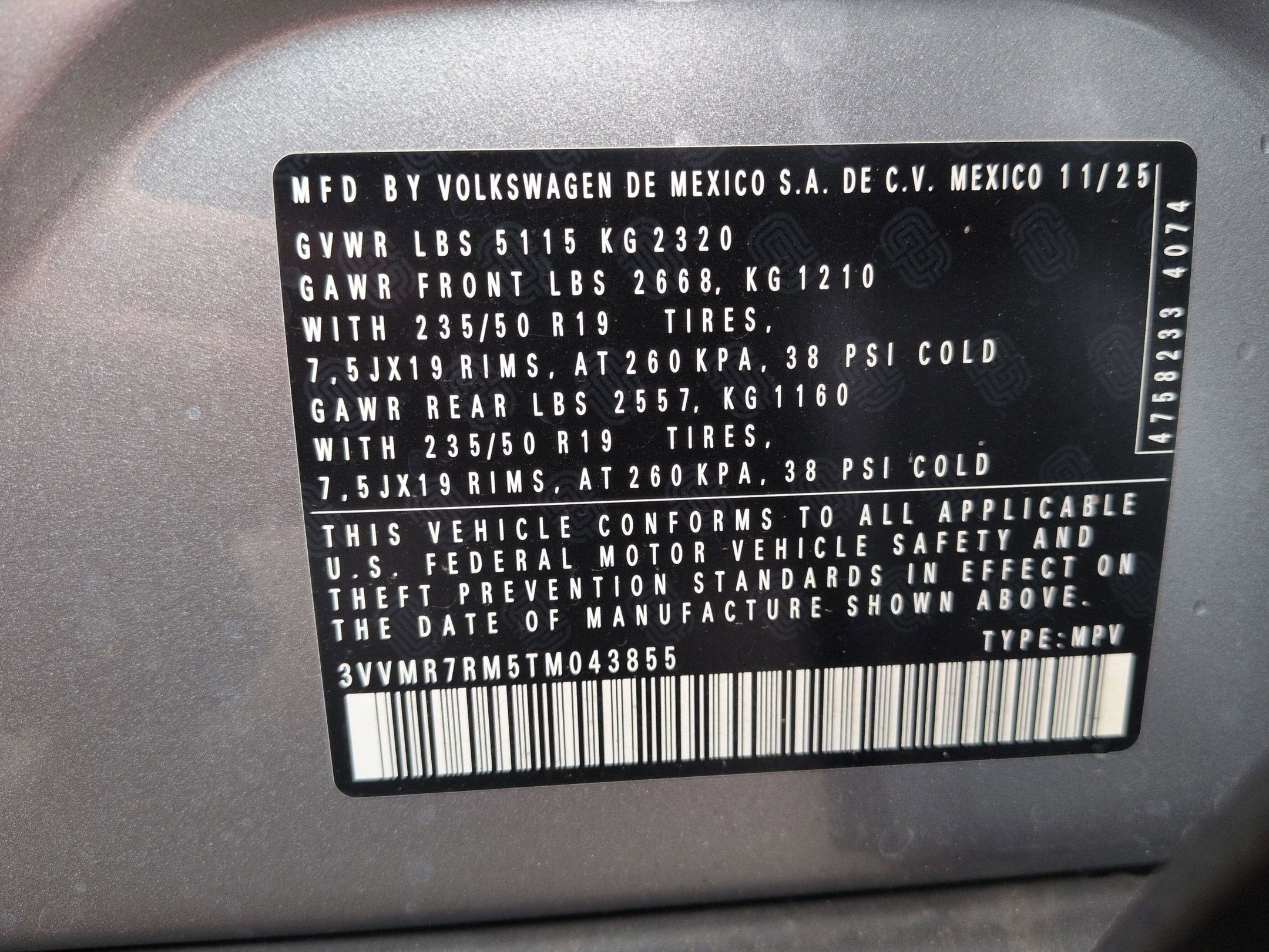 2026 Volkswagen Tiguan 2.0T SE