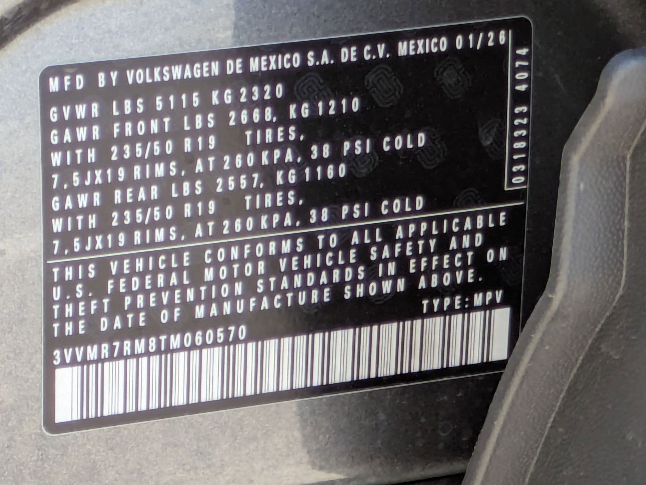 2026 Volkswagen Tiguan 2.0T SE