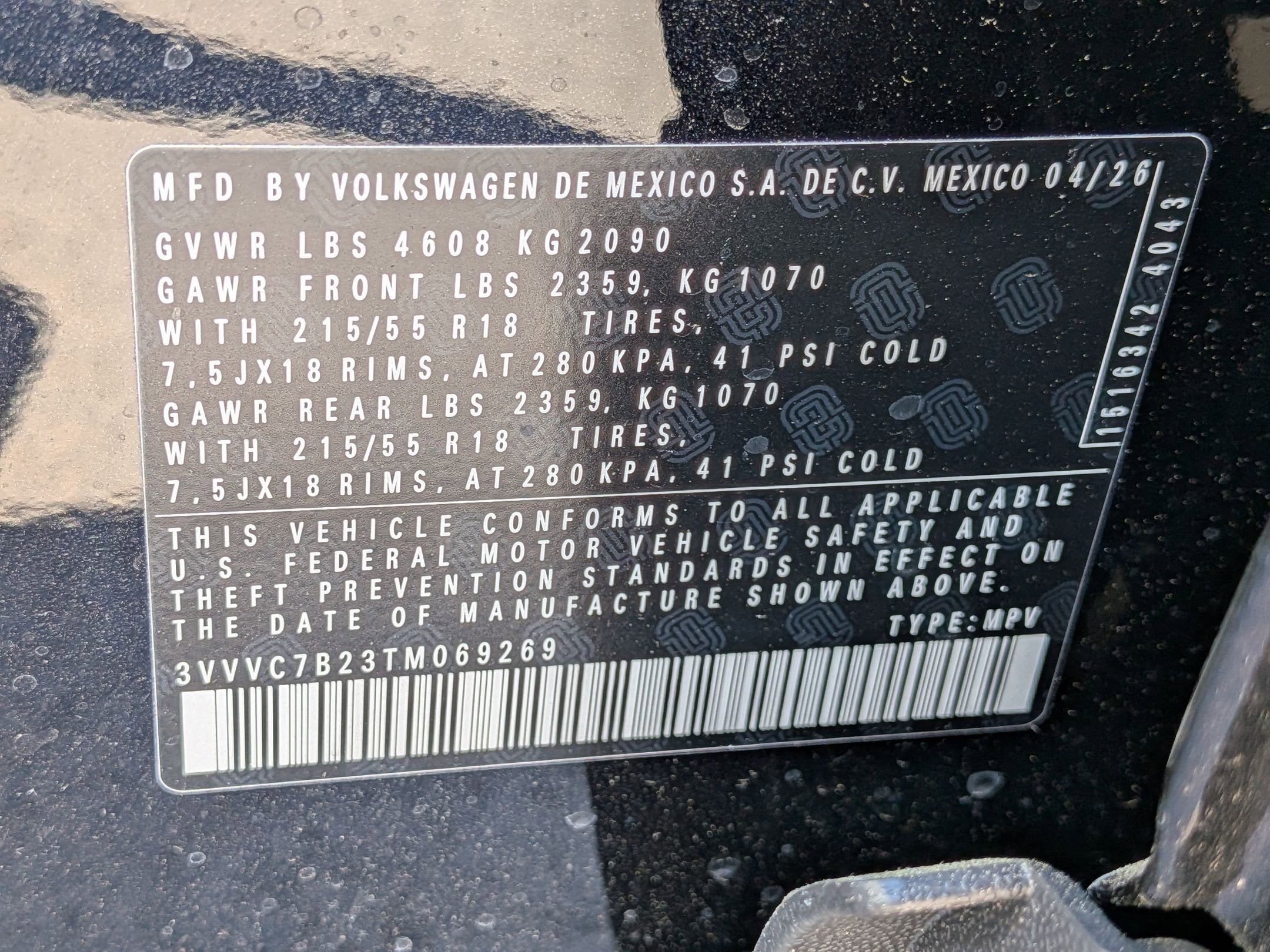 2026 Volkswagen Taos 1.5T SE