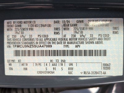 2025 Ford Escape Hybrid ST-Line Select
